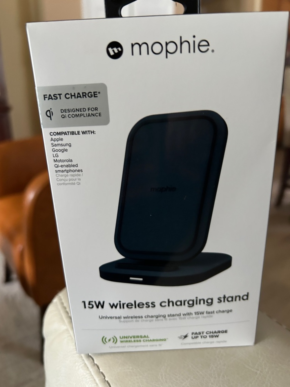 mophie 15W Wireless Charging Stand - Black